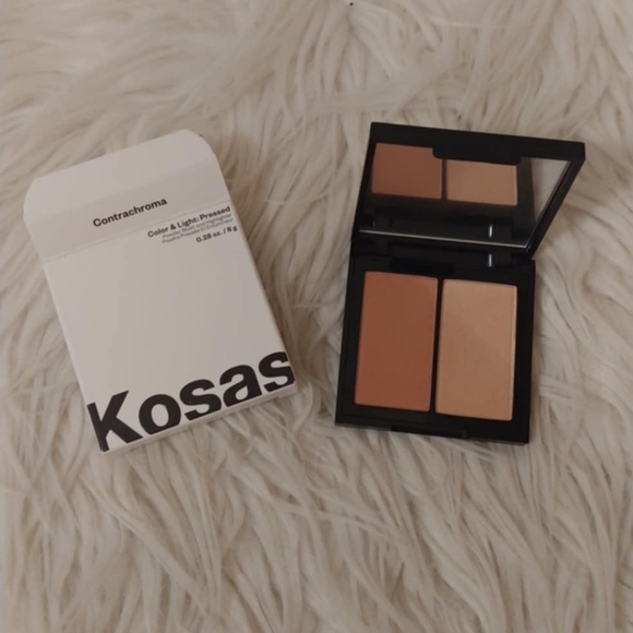 💖FIRM! NWT KOSAS COLOR & LIGHT PRESSED POWDER BLUSH AND HIGHLIGHTER CONTRACHROM - Picture 12 of 12